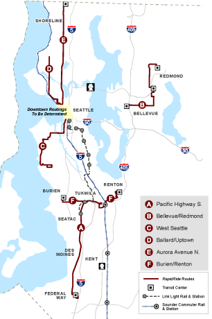 The future system map. More details at King County Metro's website.